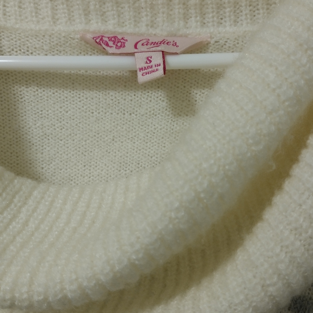 Candie's Soft Cream Turtleneck Sweater